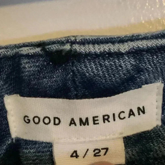 Good American Good Icon Cropped Jeans In Indigo260, Womens Size 4 - Picture 8 of 9